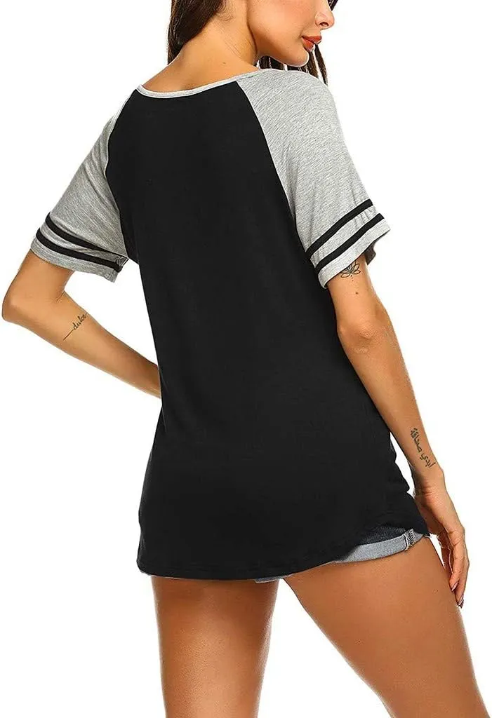 Women's Maternity Nursing Top for Pregnancy Women Maternity Short Sleeve Plus Size Tops Cotton Breastfeeding