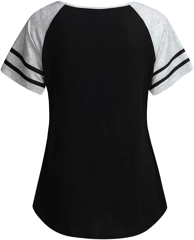 Women's Maternity Nursing Top for Pregnancy Women Maternity Short Sleeve Plus Size Tops Cotton Breastfeeding