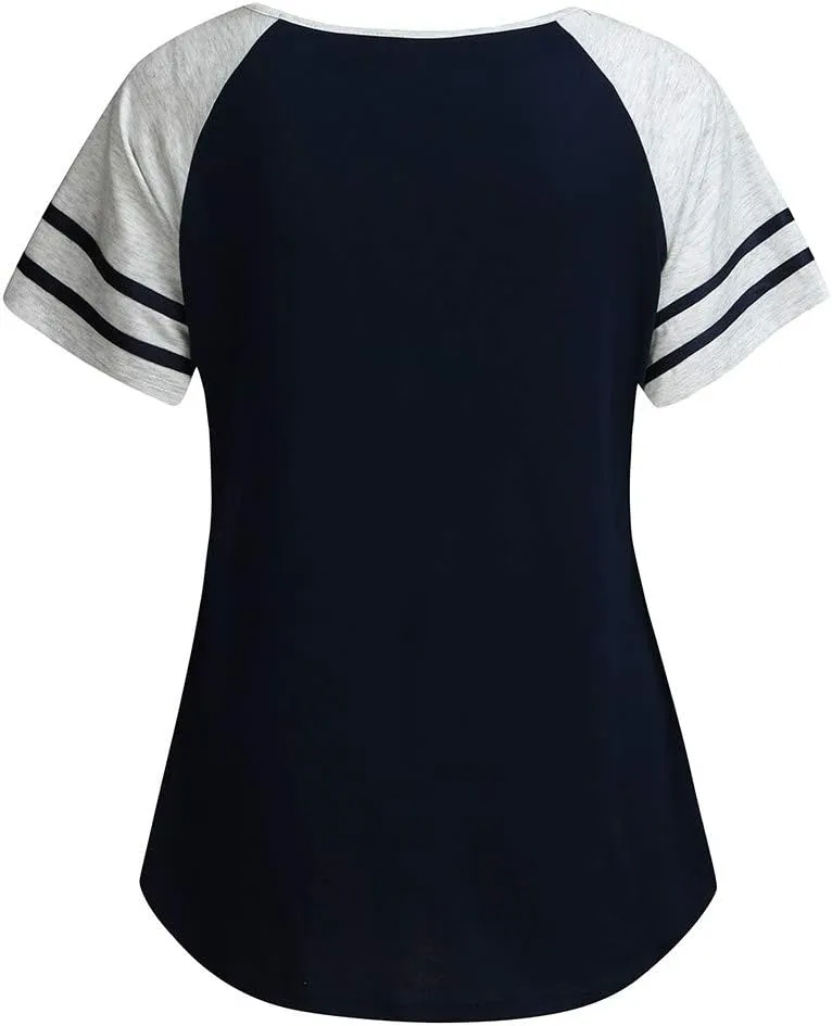 Women's Maternity Nursing Top for Pregnancy Women Maternity Short Sleeve Plus Size Tops Cotton Breastfeeding