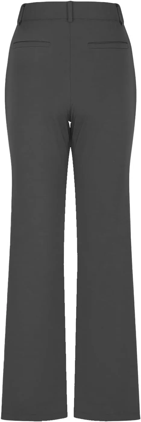 Womens Work Pants Business Casual Dress Pants Bootcut Trousers Pants with Pockets Ladies High Waisted Pants