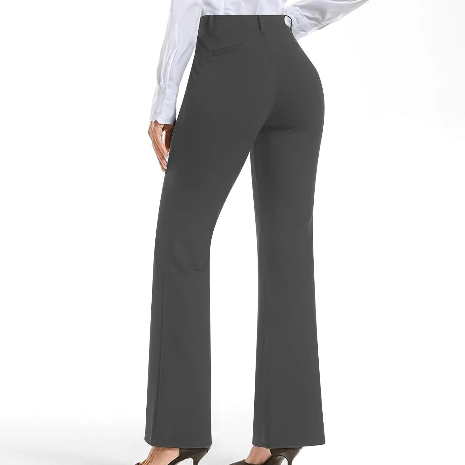 Womens Work Pants Business Casual Dress Pants Bootcut Trousers Pants with Pockets Ladies High Waisted Pants