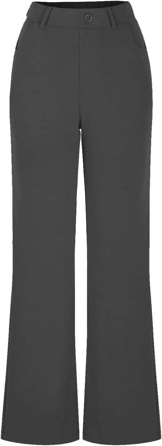 Womens Work Pants Business Casual Dress Pants Bootcut Trousers Pants with Pockets Ladies High Waisted Pants