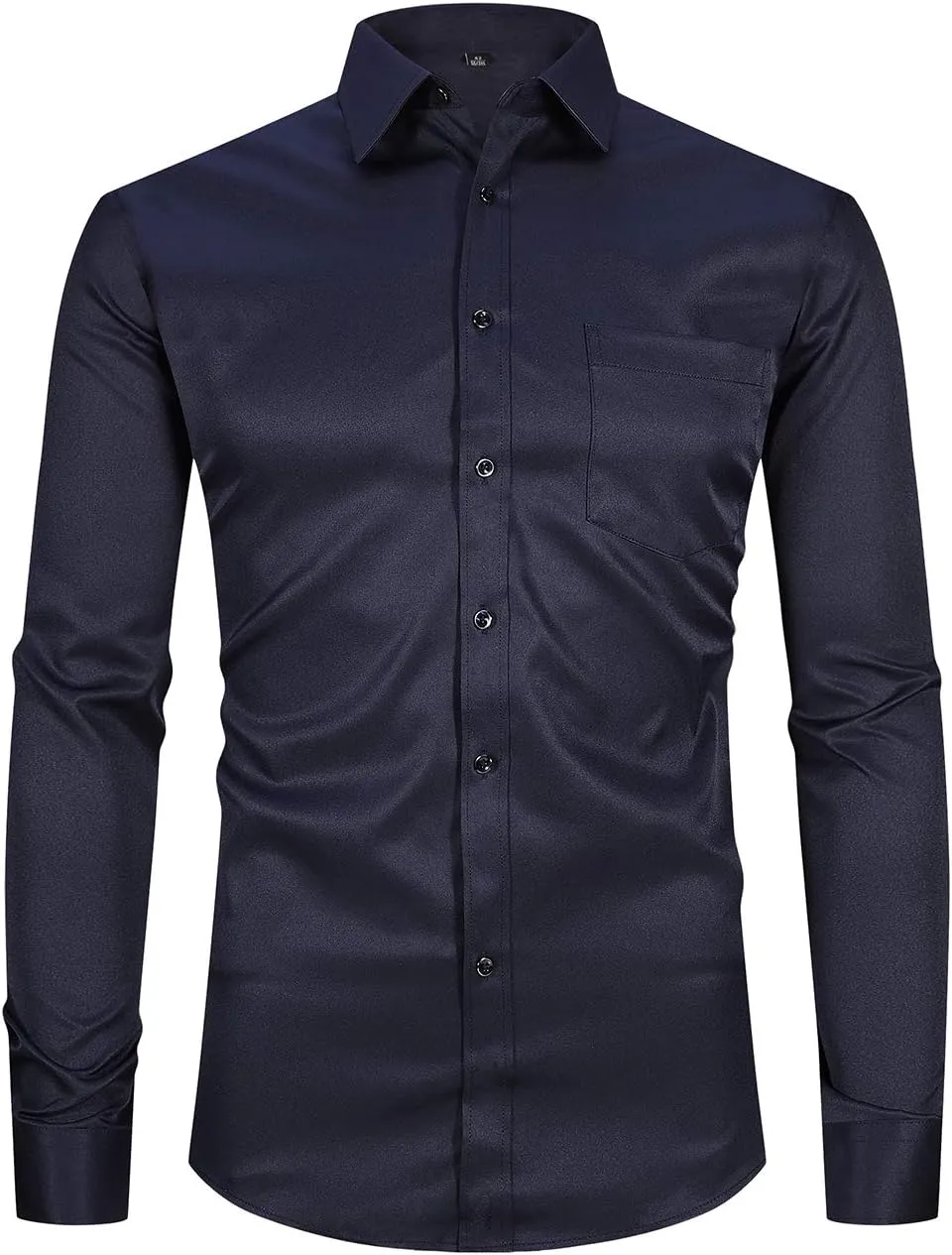 XTAPAN Men's Casual Dress Shirt Long Sleeve Regular Fit Business Button up Shirt