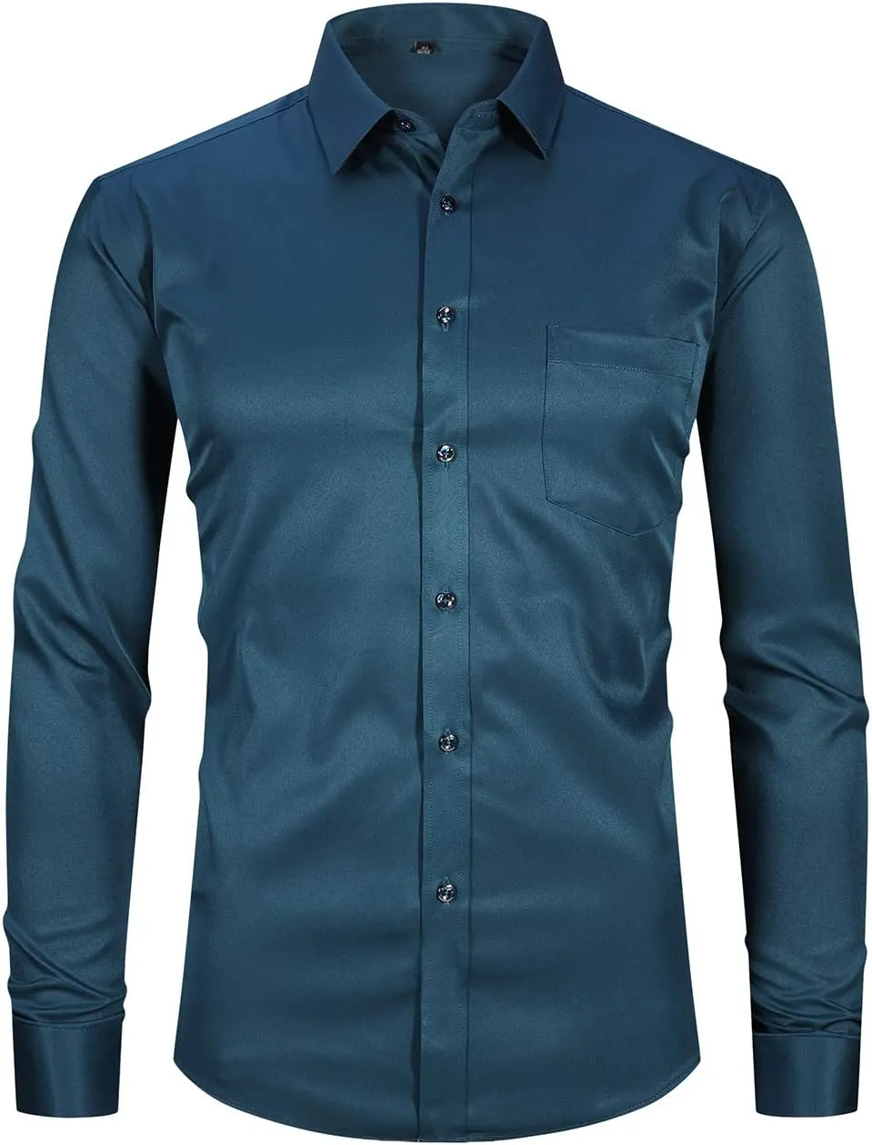 XTAPAN Men's Casual Dress Shirt Long Sleeve Regular Fit Business Button up Shirt