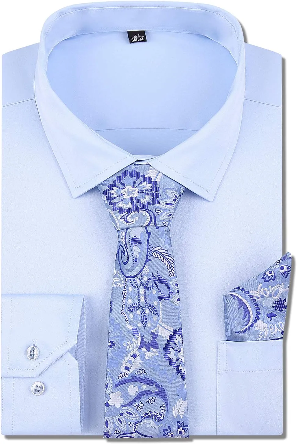 XTAPAN Men's Casual Dress Shirt Long Sleeve Regular Fit Business Button up Shirt