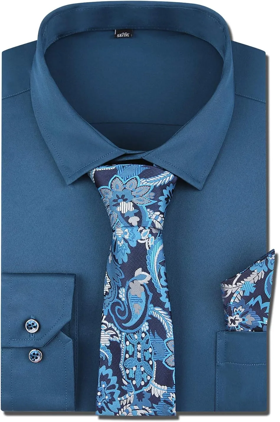 XTAPAN Men's Casual Dress Shirt Long Sleeve Regular Fit Business Button up Shirt