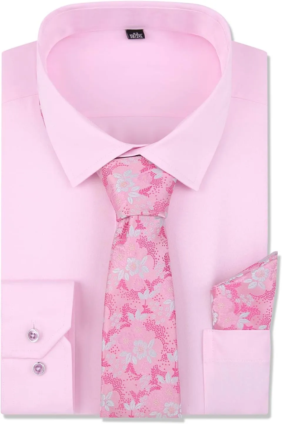 XTAPAN Men's Casual Dress Shirt Long Sleeve Regular Fit Business Button up Shirt