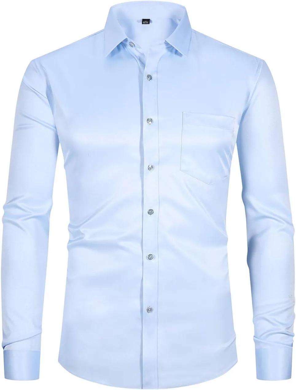 XTAPAN Men's Casual Dress Shirt Long Sleeve Regular Fit Business Button up Shirt