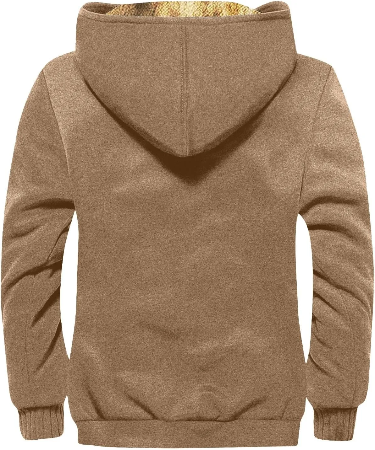Ymosrh Men's Fashion Hoodies & Sweatshirts Fleece Lined Zip Up Hoodies Long Sleeve Hooded Sweatshirt, M-5XL