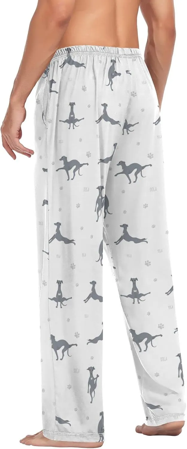 Yoga Italian Greyhound Dog Men's Pajama Pants Sleepwear Lounge Pajama Bottoms
