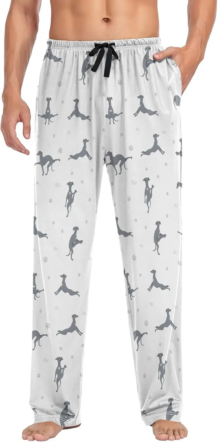 Yoga Italian Greyhound Dog Men's Pajama Pants Sleepwear Lounge Pajama Bottoms