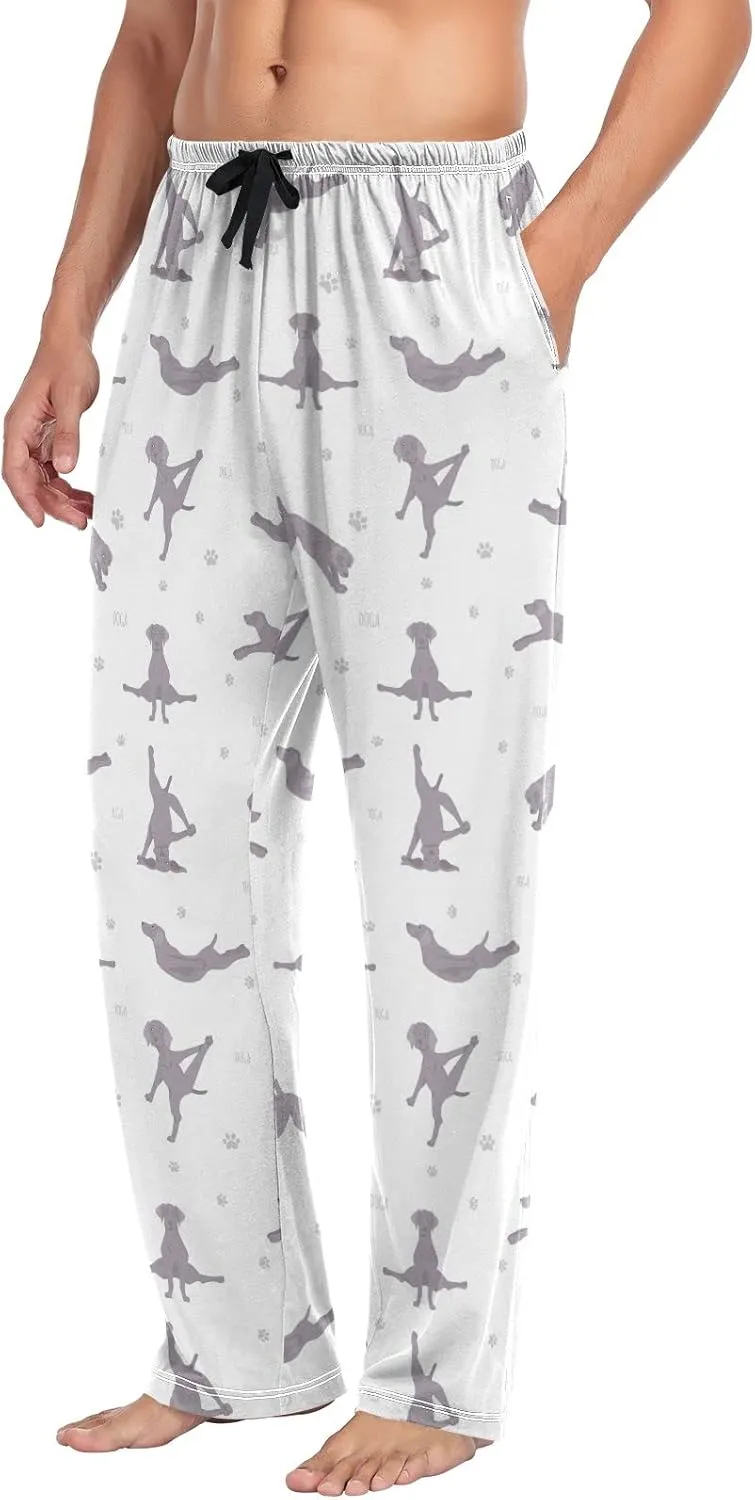 Yoga Weimaraner Dog Pattern Men's Pajama Pants Sleepwear Lounge Pajama Bottoms