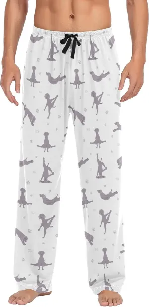 Yoga Weimaraner Dog Pattern Men's Pajama Pants Sleepwear Lounge Pajama Bottoms