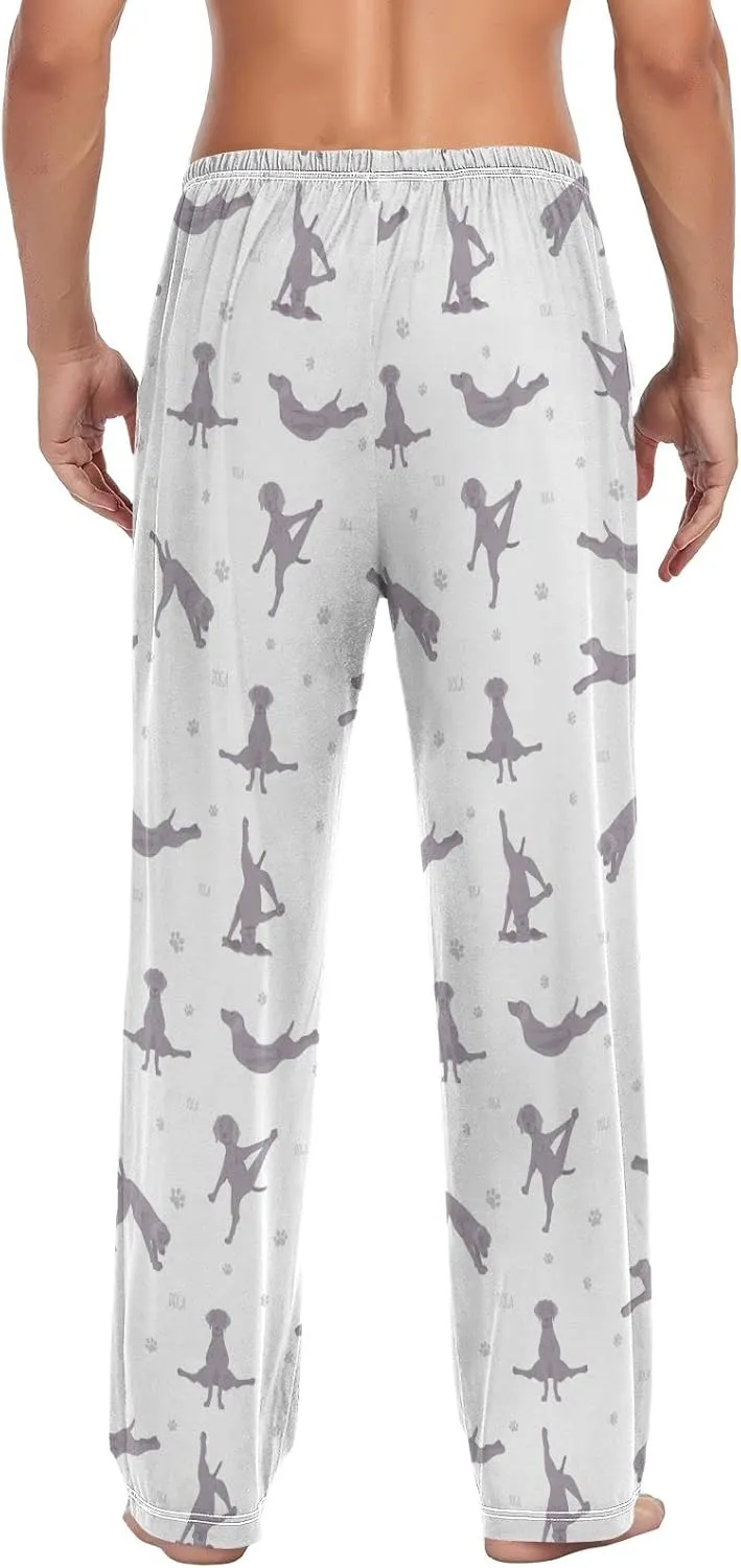 Yoga Weimaraner Dog Pattern Men's Pajama Pants Sleepwear Lounge Pajama Bottoms