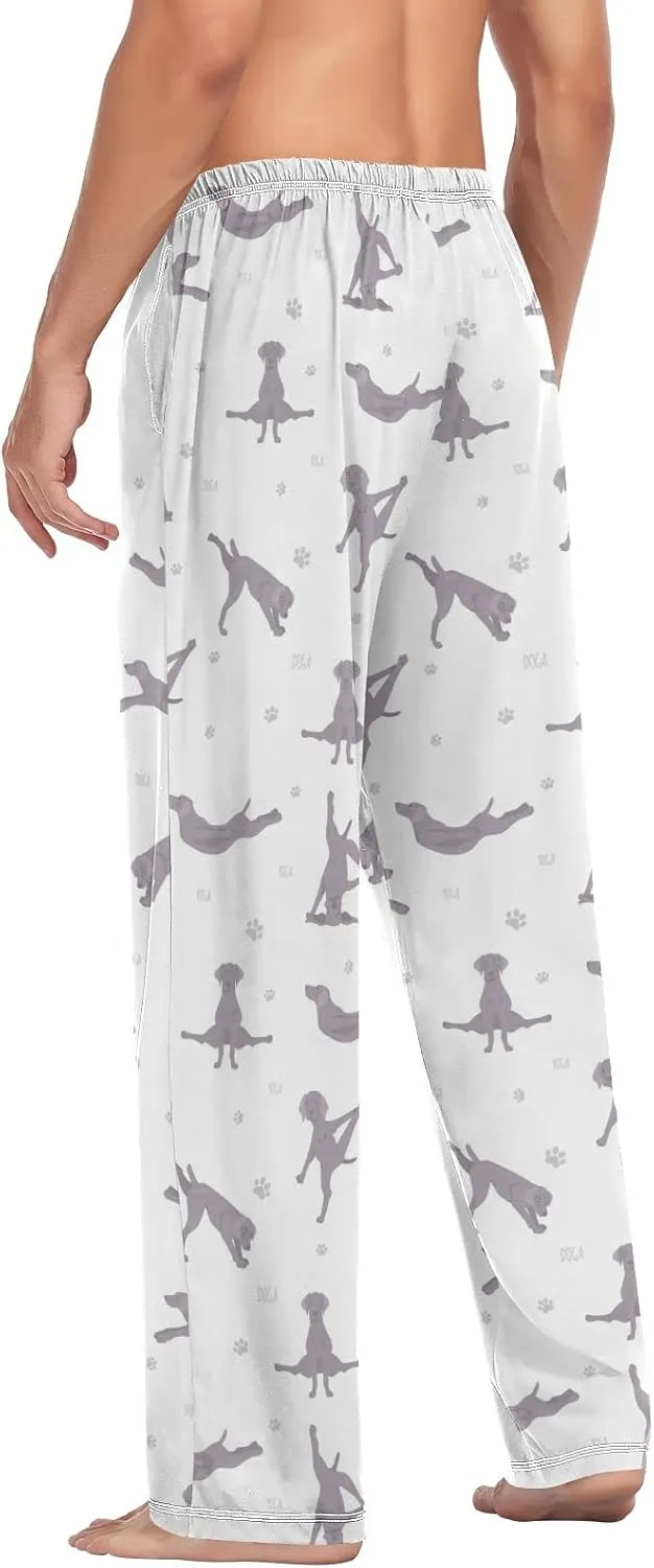Yoga Weimaraner Dog Pattern Men's Pajama Pants Sleepwear Lounge Pajama Bottoms