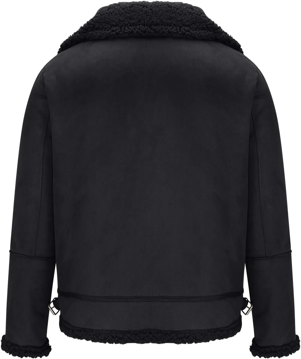 Zeiyignr Men's Winter Jacket Thick Thermal Full Zip Warm Sherpa Fleece Lined Coat Lapel Trucker Coats Vintage Bomber Jackets
