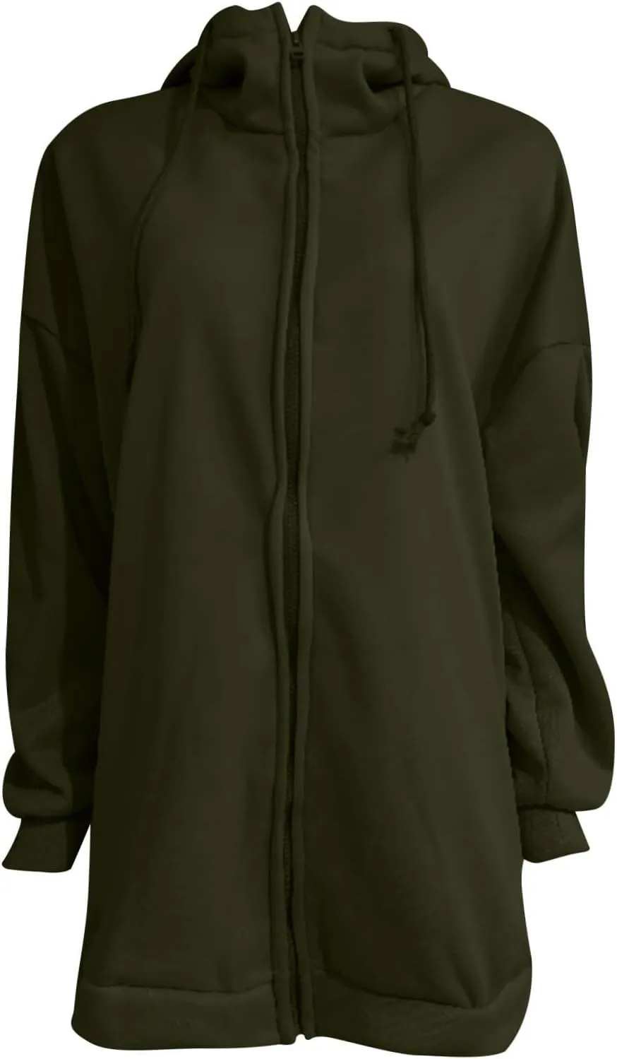 Zip Up Hoodie Women Fashion Tunic Hoodies Winter Fleece Pullover Hoodies 2024 Fall Long Jackets with Pockets